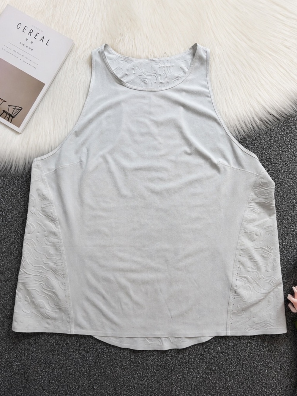 lululemon athletica Light Gray Sculpted Racerback Tank Top